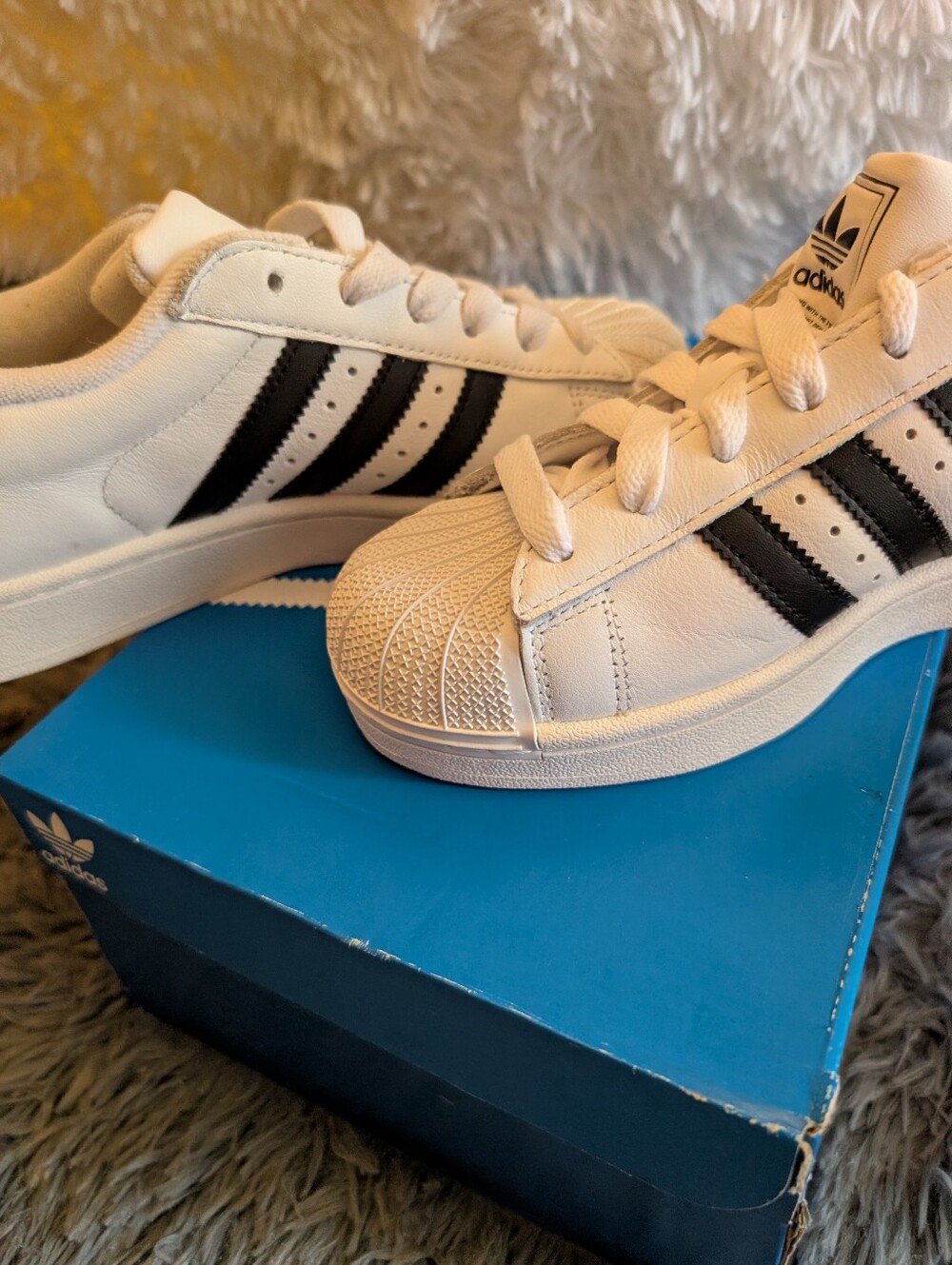 Women's White Sneakers with Black Stripes - Classic Shell-Toe Style - Picture 6 of 11